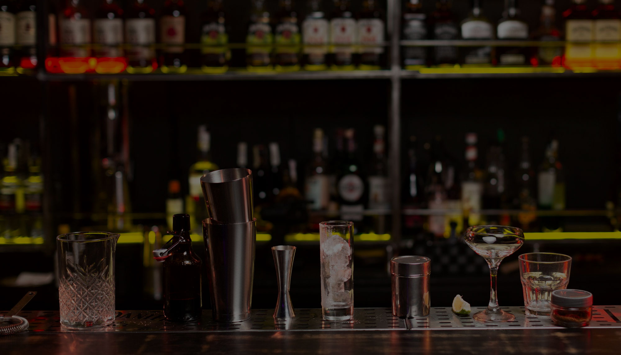 Cold beverage menu